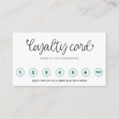 Carte De Fidélité *~* QR LOGO Merci récompense Coeurs  (Devant)