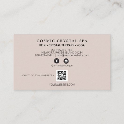 Carte De Fidélité *~* QR Merci récompense Coeurs d'or Roses (Dos)