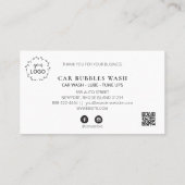 Carte De Fidélité *~* QR Merci récompenses Lave-auto LOGO minimum (Dos)