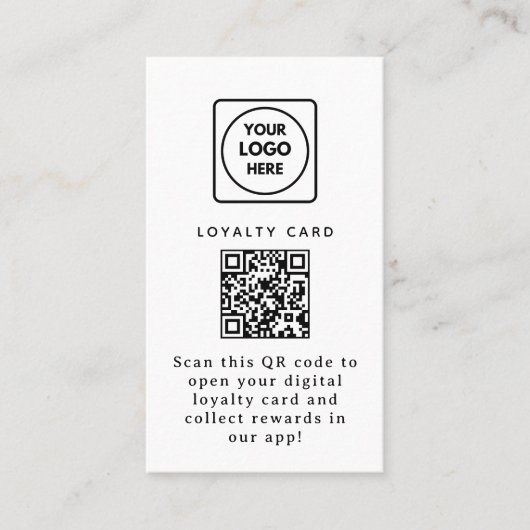 Carte De Fidélité QR virtuel | Lien commercial de récompense numériq (Devant)