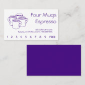 Carte De Fidélité Quatre Mugs (Devant / Derrière)