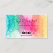 Carte de fidélité Rainbow Watercolor (Dos)