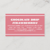 Carte De Fidélité rayons solaires de fraise chocolat (Dos)