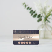 Carte De Fidélité Rayure élégante moderne professionnelle, gouttes (Debout devant)