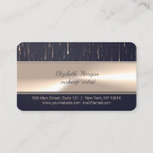 Carte De Fidélité Rayure élégante moderne professionnelle, gouttes (Dos)