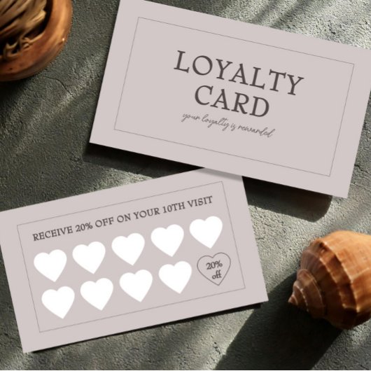 Carte De Fidélité Récompense avec timbre pour client de petite entre