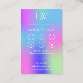 Carte De Fidélité Récompense d'artiste de maquillage professionnel m (Dos)