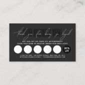 Carte De Fidélité récompense de script de typographie moderne (Dos)