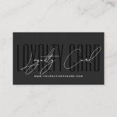 Carte De Fidélité récompense de script de typographie moderne (Devant)