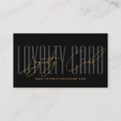 Carte De Fidélité récompense de script de typographie moderne  (Devant)