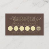 Carte De Fidélité récompense de script de typographie moderne  (Dos)