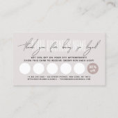 carte de fidélité récompense écriture typographie (Dos)