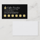 Carte De Fidélité Récompenses de client de café-restaurant (Devant / Derrière)