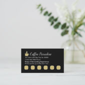 Carte De Fidélité Récompenses de client de café-restaurant (Debout devant)