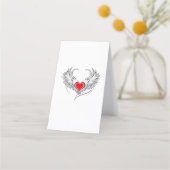 Carte De Fidélité Red Angel Coeur avec ailes (Devant)