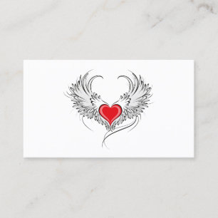 Carte De Fidélité Red Angel Coeur avec ailes