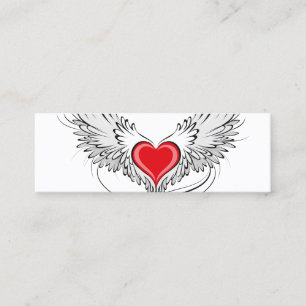 Carte De Fidélité Red Angel Coeur avec ailes