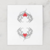 Carte De Fidélité Red Angel Coeur avec ailes (Extérieur déplié)