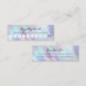 Carte De Fidélité Réduction simple client Pastel Holographique viole (Devant / Derrière)
