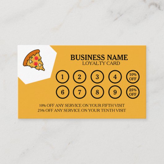 Carte De Fidélité Restaurant Lounge Programme Marketing Client Loyal (Devant)