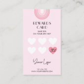 Carte De Fidélité Retro Arc rose Beauté Spa Logo tendance (Dos)