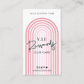 Carte De Fidélité Retro Arc rose Beauté Spa Logo tendance (Devant)