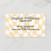 Carte de fidélité Retro Chèques Jaunes Remise Affa (Dos)