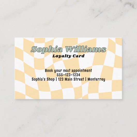 Carte de fidélité Retro Chèques Jaunes Remise Affa (Dos)