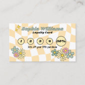 Carte de fidélité Retro Chèques Jaunes Remise Affa (Devant)