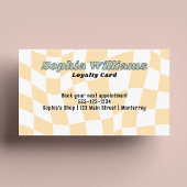 Carte de fidélité Retro Chèques Jaunes Remise Affa