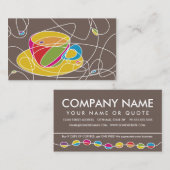 Carte De Fidélité retro ligne COFFEE appréciation du client (Devant / Derrière)