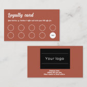 Carte de fidélité, Retro professionnel en terre cu (Devant / Derrière)