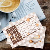 Carte de fidélité Retro Super café Brown