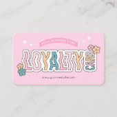 Carte De Fidélité Retro Super les années 70 rose esthétique ongles L (Devant)