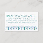 Carte De Fidélité ROBOT WASH customer loyalty punch card (Dos)