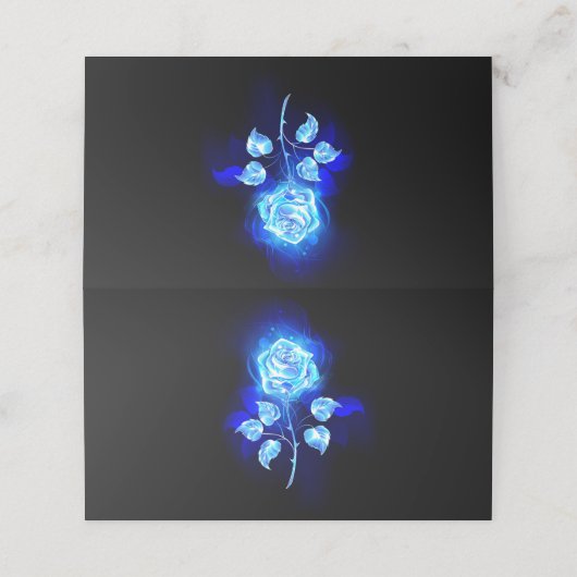 Carte De Fidélité Rose bleu brûlant (Extérieur déplié)