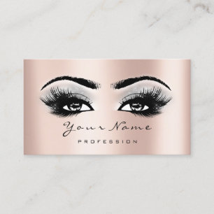 Carte De Fidélité Rose de gris d'extension de mèches de maquillage