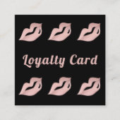 Carte de fidélité Rose de luxe Gold & Black Lips G (Devant)