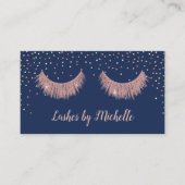 Carte De Fidélité Rose de maquillage Lashes Gold & Navy Loyalty (Devant)
