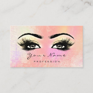 Carte De Fidélité Rose de pêche d'extension de mèches de maquillag