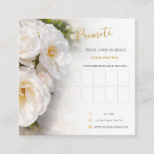 Carte de fidélité Rose Élégante pour Entreprise