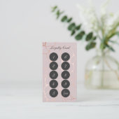 Carte de fidélité rose en marbre d'or (Debout devant)
