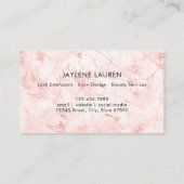 Carte de fidélité rose en marbre d'or (Dos)