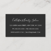 Carte De Fidélité Rose foncé Or Typographie moderne Noir Blanc (Dos)