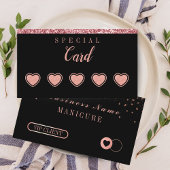 Carte De Fidélité Rose Gold Beauty Loyalty Card – Minimalist Design