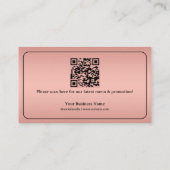 Carte De Fidélité Rose Gold Coffee Cup QR Code Ajouter votre logo (Dos)