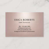 Carte De Fidélité Rose Gold Eyelash Extensions Lashes Salon  (Dos)