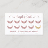 Carte de fidélité | Rose Gold Eyelashes Lash Bar m (Devant)