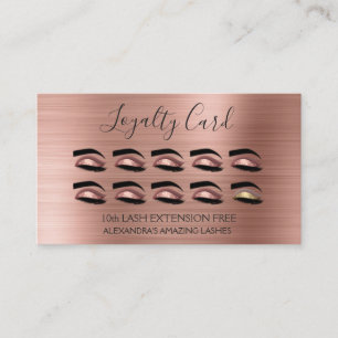 Carte de fidélité rose Gold Foil