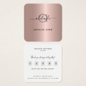 Carte de fidélité rose Gold Hair Stlist Maquillage (Devant & derrière)